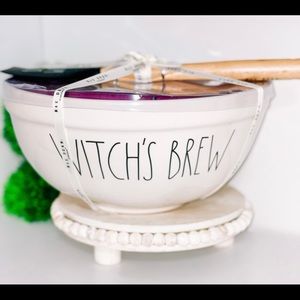 Rae Dunn WITCHES BREW ceramic bowl/spatula set